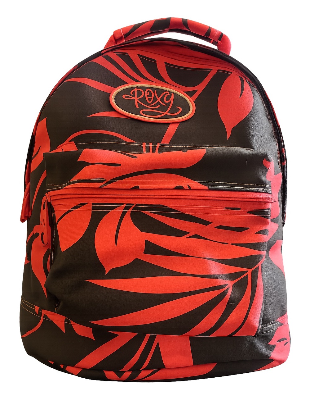 Roxy Pink and Dark Gray Palm Tree Patterned Backpack